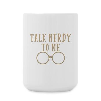 Talk Nerdy To Me - Large Mug 440 ml - white - Front