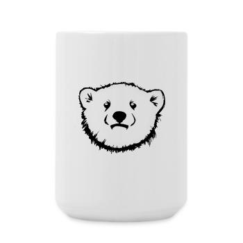 Polar Bear Animal Motif - Large Mug 440 ml - white - Front