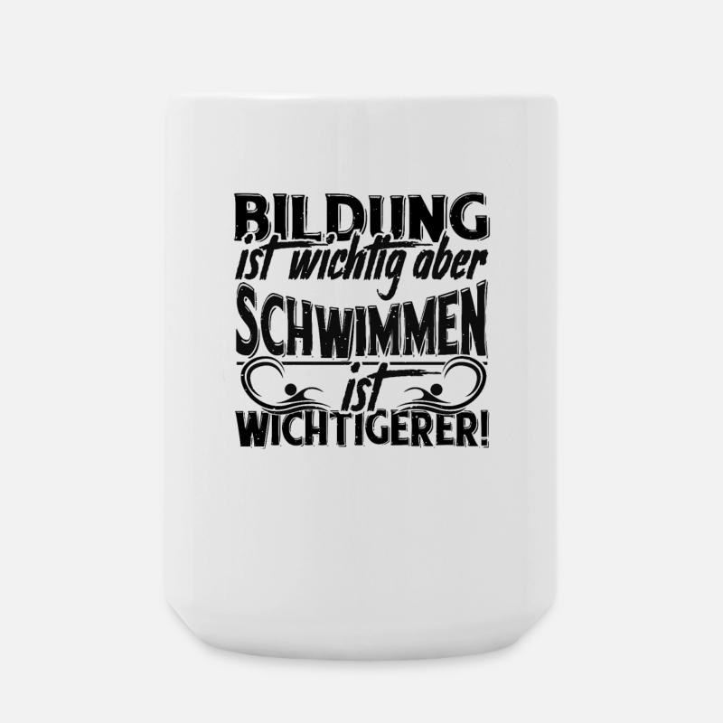 Schwimmen Schwimmern Geschenk - Große Tasse 440 ml - Weiß