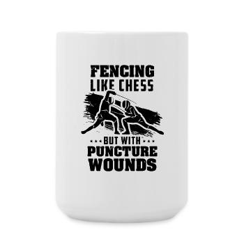 fencing - Large Mug 440 ml - white - Front