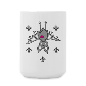 Vampire Bat Halloween - Large Mug 440 ml - white - Front