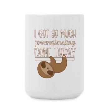 Faultier - Große Tasse 440 ml - Weiß - Vorne