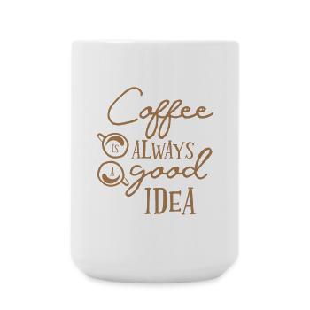 Kaffee - Große Tasse 440 ml - Weiß - Vorne