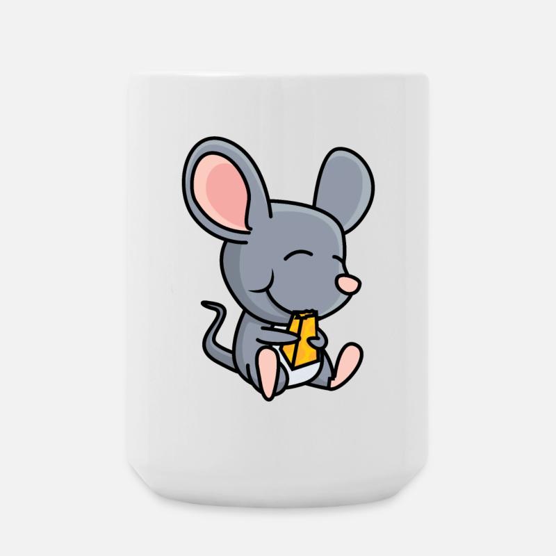Maus mit Käse - Große Tasse 440 ml - Weiß