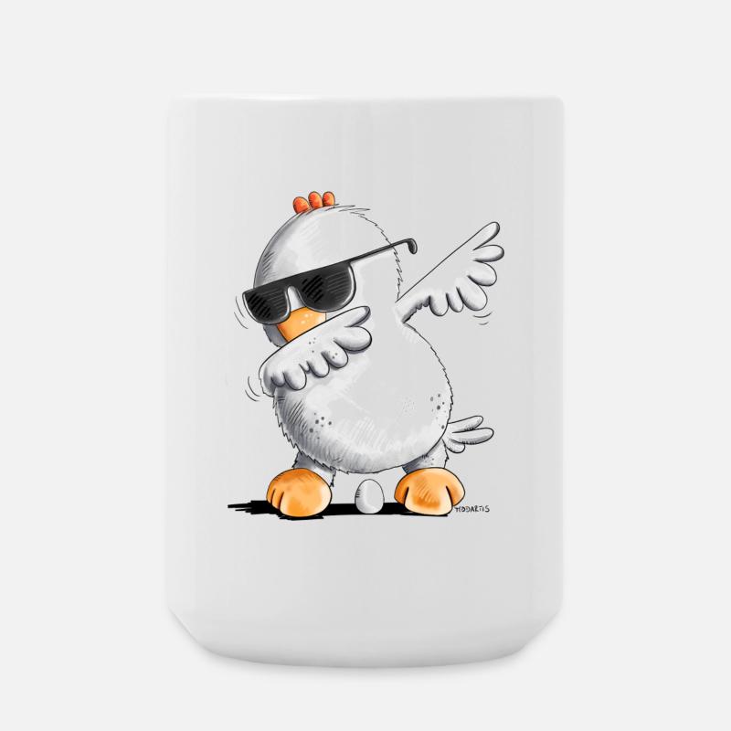 Dab Dance Chicken I Dabbendes Chicken I Dabbing Animals - Large Mug 440 ml - white