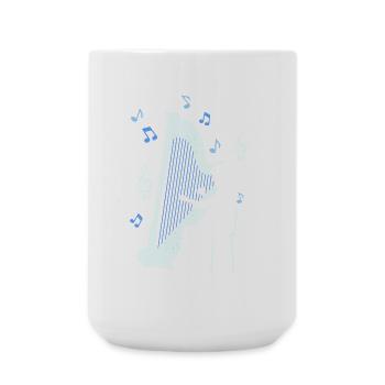 Harfe-Spielerin - Große Tasse 440 ml - Weiß - Vorne