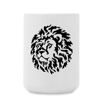 lion - Large Mug 440 ml - white - Front