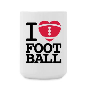 I love football - Grande tasse 440 ml - blanc - Devant