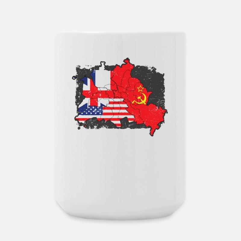 Berlin 1945 division sectors - Large Mug 440 ml - white