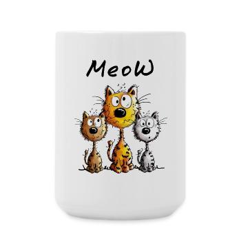 Meilleurs amis - Chats - Miaou - Chat - Cadeau - Grande tasse 440 ml - blanc - Devant