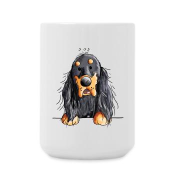 Drôle Gordon Setter dessin animé - Chien - Cadeau - Grande tasse 440 ml - blanc - Devant