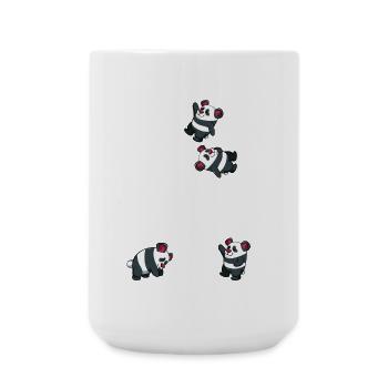 Motif des notes musicales Panda - Grande tasse 440 ml - blanc - Devant
