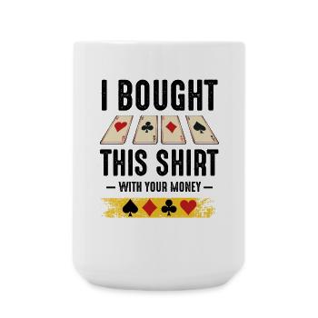 Quatre Couleurs Pattern de Rows de Cartes - Grande tasse 440 ml - blanc - Devant