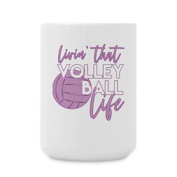 Volleyball - Große Tasse 440 ml - Weiß - Vorne
