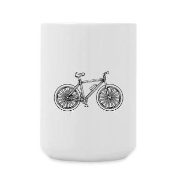 Sprocket Freedom – Bicycle Art - Large Mug 440 ml - white - Front