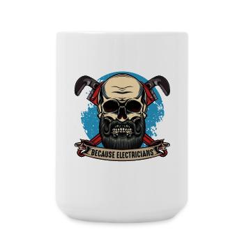 Klempnerhelden Skull Motiv - Große Tasse 440 ml - Weiß - Vorne