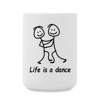 dancing - Large Mug 440 ml - white - Front