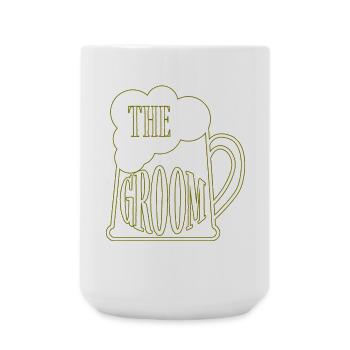 Groom Beer - Large Mug 440 ml - white - Front