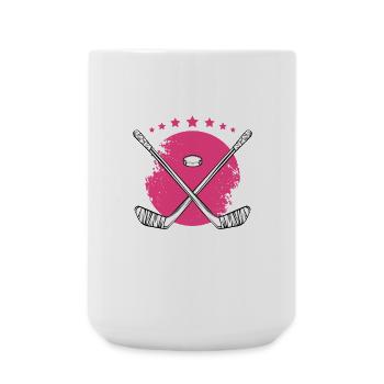 Ich spiele wie ein Mädchen Hockey - Große Tasse 440 ml - Weiß - Vorne