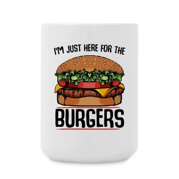 Illustration de cheeseburger - Grande tasse 440 ml - blanc - Devant