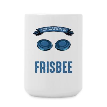 Ultimate Frisbee is more important than education - Large Mug 440 ml - white - Front