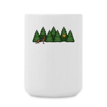 Forest Dog Frisbee in the Green - Large Mug 440 ml - white - Front