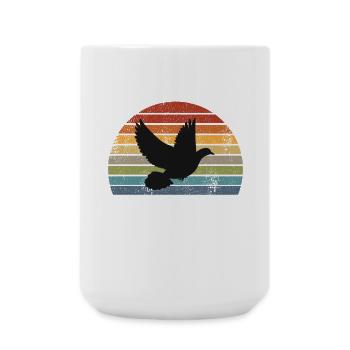 Taube Retro - Große Tasse 440 ml - Weiß - Vorne