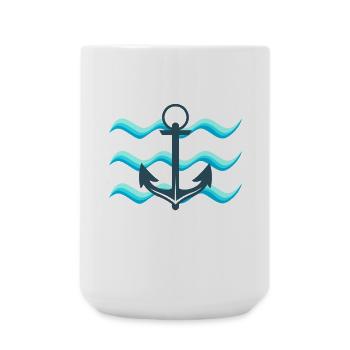 Anker im Meeresrauschen - Große Tasse 440 ml - Weiß - Vorne