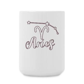 Widder Sternzeichen - Große Tasse 440 ml - Weiß - Vorne