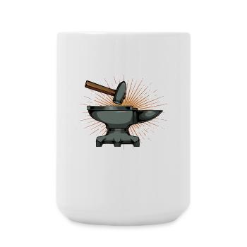 Postapokalyptische Schmiedekunst - Große Tasse 440 ml - Weiß - Vorne