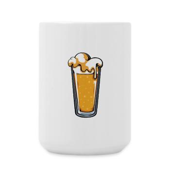 Verre d’épicéa Biermeister - Grande tasse 440 ml - blanc - Devant