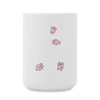 Musikalische Schweine auf Notenlinien - Große Tasse 440 ml - Weiß - Vorne