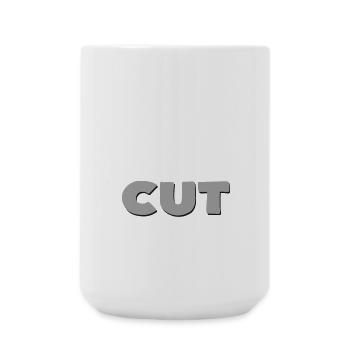 Coupe de sommeil – Motif coiffeur - Grande tasse 440 ml - blanc - Devant