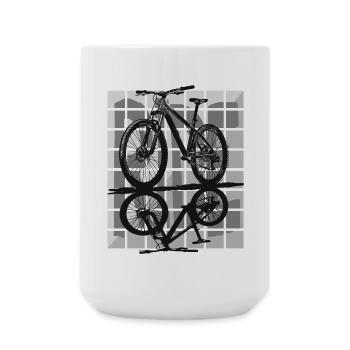 Minimalism and control – Hardtail MTB - Large Mug 440 ml - white - Front