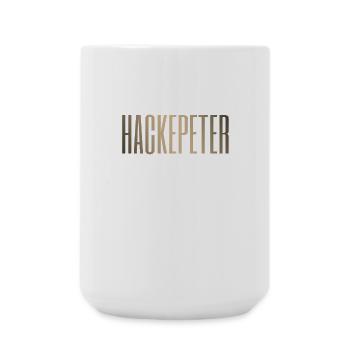 Hackepeter Mettbrötchen Mettigel Fleischesser Mett - Große Tasse 440 ml - Weiß - Vorne
