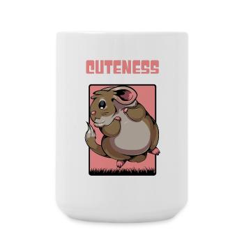 Cute Mouse Abundance Chinchilla - Large Mug 440 ml - white - Front