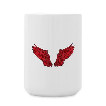 Wings Angel Wings Celestial Angel Satan Devil - Large Mug 440 ml - white - Front