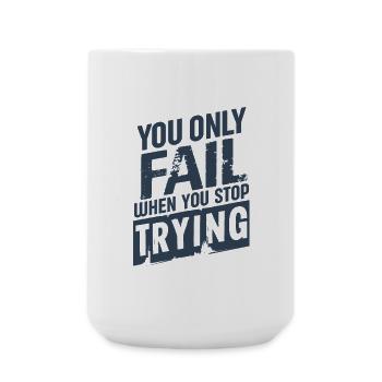 Laufen Marathon Läufer - Große Tasse 440 ml - Weiß - Vorne