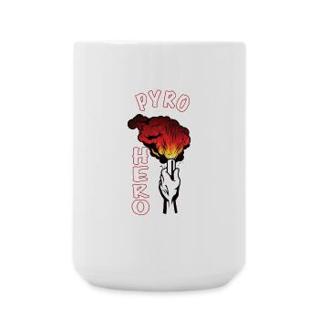 Fiery Ultras Football Fans Pyro Hero - Large Mug 440 ml - white - Front