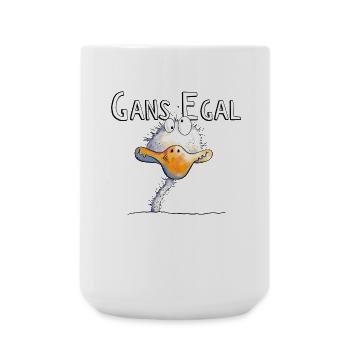 Gans Egal I Vogel Wortspiel I Fun Sprüche - Große Tasse 440 ml - Weiß - Vorne