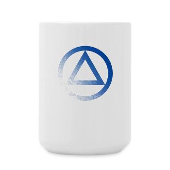Logo symbole alcoolique anonyme AA NA anti alcool - Grande tasse 440 ml - blanc - Devant
