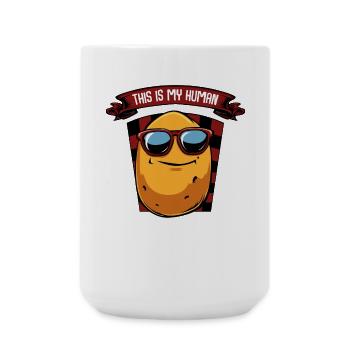 Potato Costume with Sunglasses - Large Mug 440 ml - white - Front