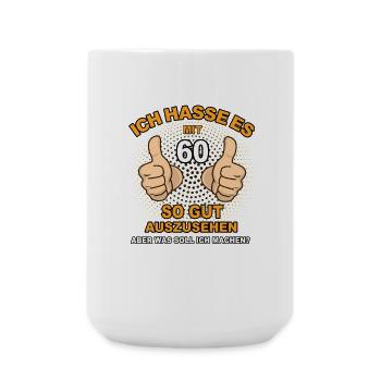 60. Geburtstag Geburtstagsparty 1966 Jahrgang - Große Tasse 440 ml - Weiß - Vorne