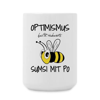 Sumsi Mit Po Imker Optimismus Bienen Geschenk - Große Tasse 440 ml - Weiß - Vorne