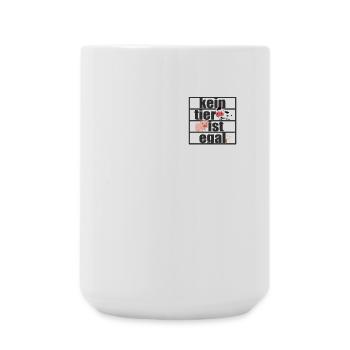 Kein Tier Ist Egal Pro Vegan Vegetarier Tierschutz - Große Tasse 440 ml - Weiß - Vorne