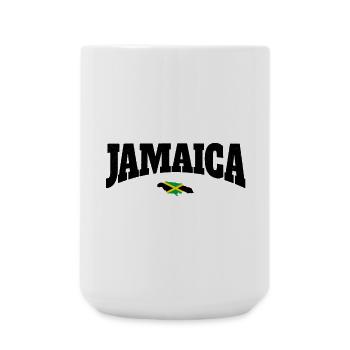 Drapeau de la Jamaïque Neon Contraste - Grande tasse 440 ml - blanc - Devant