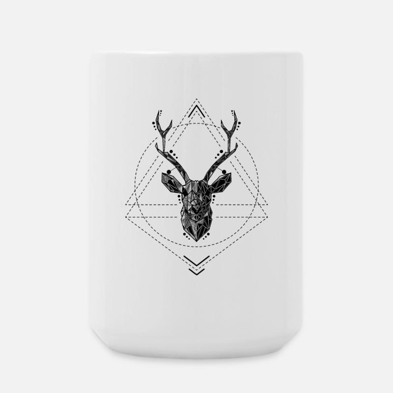deer - Large Mug 440 ml - white