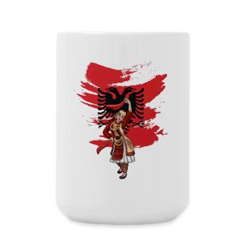 Albanian Flag "Albanian Nuse" - Large Mug 440 ml - white - Front