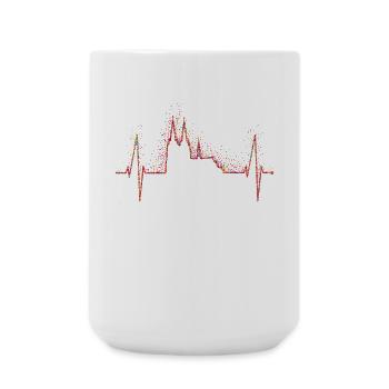 Confettis de battements de cœur de Cologne au cœur du carnaval de Cologne - Grande tasse 440 ml - blanc - Devant