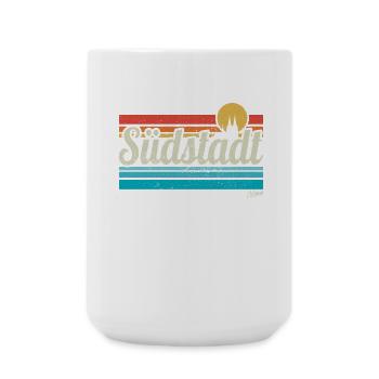 Köln Südstadt Veedel Viertel Retro Vintage Surfer - Große Tasse 440 ml - Weiß - Vorne